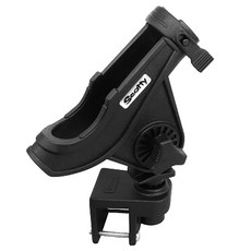 Scotty Batecast 旋轉桿支架 243 方形桿支架 帶導軌安裝, 黑色的