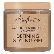 Shea Moisture 亞麻籽定型髮膠 椰子&木槿, 1瓶, 425.2g