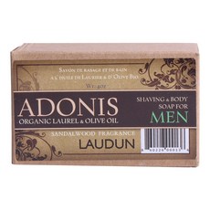 COSMETIQUES LAUDUN Laudun Cosmetiques Adonis刮鬍&身體皂 男士用 檀香木, 1個, 113g