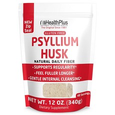 healthPLUS 無麩質洋車前子殼粉, 340克, 1入