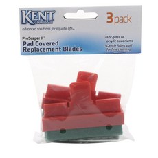 Kent Marine 附墊片魚缸刮刀替換刀片, 3入
