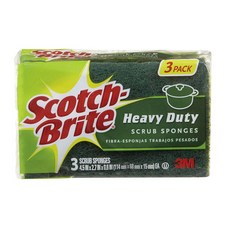 3M Scotch-Brite 百利 耐用清理洗碗海綿菜瓜布, 1組, 3入