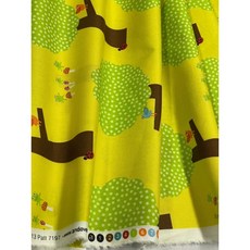 Andover 棉布 黃色森林動物圖案 手作拼布材料, 詳見包裝, 詳見包裝, 黃色