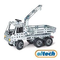 德國eitech 益智鋼鐵玩具-起重機卡車 C301 兒童益智組裝玩具, 詳見包裝, Silver, 1個