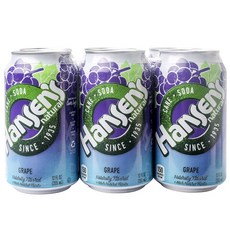 HansEn's natural 蔗糖蘇打水葡萄口味無麩質無咖啡因, 6件, 355毫升