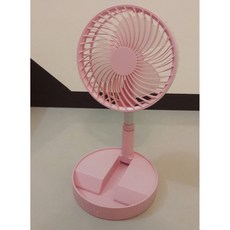 8吋USB充電伸縮折疊直立扇, 8吋 - 粉 1 台