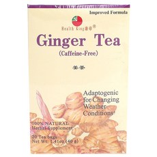 Health King 無咖啡因薑茶茶包, 20件, 2克