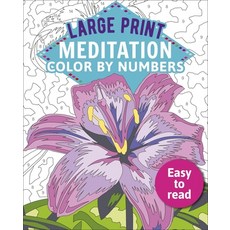(英文圖書) Large Print Meditation Color by Numbers 平裝版, Sirius Entertainment, 英文