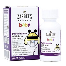 ZARBEE'S 綜合維他命含鐵飲 葡萄味, 1罐, 59ml