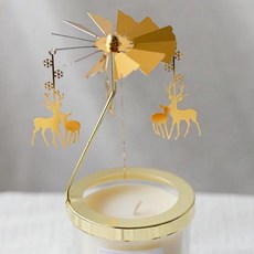 旋轉蠟燭吊飾 燭台掛飾 蠟燭裝飾, 【麋鹿】旋轉蠟燭座