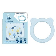 培寶 感統 寶寶固齒玩具 矽膠材質 安全無毒, 藍色, 固齒器、透明保存盒