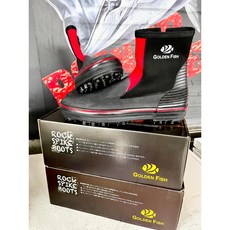 北海岸釣具 台灣製造 磯釣釘鞋 長筒防滑釘鞋 90釘 磯釣/潛水/攝影多用途, 黑紅, 280mm