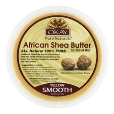 OKAY Pure Naturals 非洲乳木果油黃色順滑護膚霜, 1個, 227克