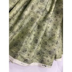 Westex 日本印花棉布 雕花圖案手作拼布材料, 詳見包裝, 詳見包裝, 淺芥末綠色