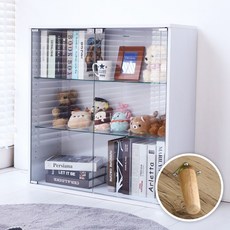 Akira MIT寬80公分多功能收納展示櫃BO106，置物櫃、收納櫃、模型櫃、公仔櫃、玻璃櫃、玄關櫃, 白色+櫃腳