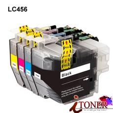 Brother 相容墨水匣 適用 MFC-J4340DW J4540DW LC-456XL LC456, 黑色，青色，洋紅色，黃色