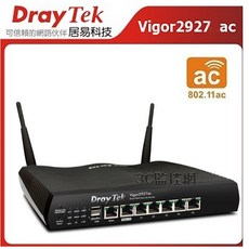 DrayTek 居易科技 Vigor 2927ac 雙頻無線雙WAN防火牆SSL VPN路由器, 1個