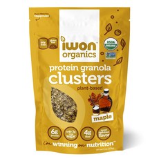 i won! organics 蛋白質格蘭諾拉穀物 楓糖味, 1袋, 224g