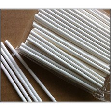 大祺百貨 8公分棒棒糖紙棍100支裝 食品級紙質 巧克力棒烘焙紙軸適用 DIY烘焙必備, 1個