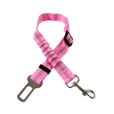寵物汽車安全帶 伸縮式彈性緩衝安全帶 車載寵物防護帶, 粉色、紅色、藍色、黑色