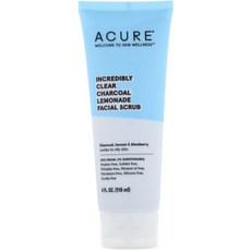 Acure Incredible 透明木炭檸檬水面部磨砂膏, 1個