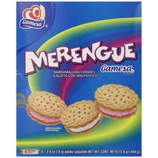 Gamesa Merengue 棉花糖餅乾, 6件, 74克