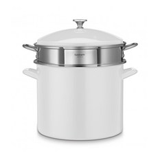 Cuisinart 美膳雅 Stock Pot蒸氣蒸鍋蒸鍋組 白色, 1個, 18.9L