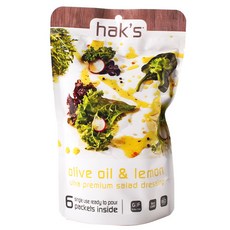 Hak's 橄欖油和檸檬超優質沙拉無麩質調料, 6件, 28克