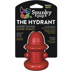 spunky pup 超級堅韌消防栓狗乳膠橡膠玩具 S, 1個, 隨機發貨