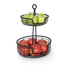 SPECTRUM Diversified Designs Every 2層服務器廚房收納籃, 黑色