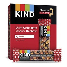 KIND 無麩質黑巧克力蛋白質堅果棒 40g, 6入, Cherry Cashew