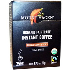 MOUNT HAGEN 即溶咖啡粉隨身包, 25入, 2g