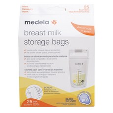 medela 美德樂 儲乳袋 180ml, 1盒, 25入