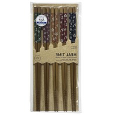 Ishida Meal Time日式花紋筷, 1個, 5雙筷子, SAKURA 櫻花