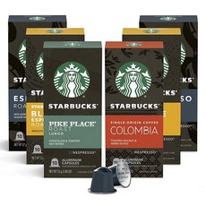 STARBUCKS 星巴克 鋁製膠囊 4種風味組, 5.3g, 10顆, 6盒