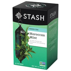 Stash Tea 摩洛哥薄荷綠茶茶包, 1.3g, 20包, 1盒