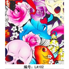 水轉印膜 極道骷髏 LA102 50cm寬, 詳見包裝