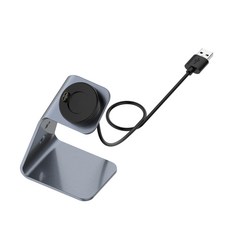 Garmin 圓盤立式充電座充 適用於 Approach X10 X40 S60 S62 S70 充電線 充電器, 圓盤一代鋁合金立式座充150cm-灰