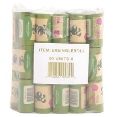 earth rated 30 個補充裝卷式馬桶袋, 1袋, 單色, 30捲