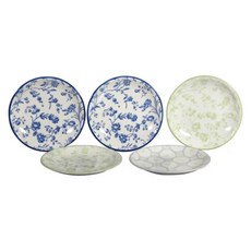 LAURA ASHLEY日本進口花朵瓷器點心盤組5個一組 日本製蛋糕盤, 1個
