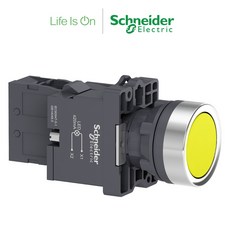 Schneider Electric 照光式按鈕 XA2EW35M1 黃色指示燈 工業控制按鈕