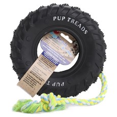 Ethical Products inc Dog Puff Tread Tire with Rope Toy 20.3cm, 1個, 混色