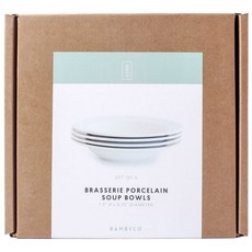 BAMBECO Brasserie 陶瓷湯碗 4pcs, 白色的