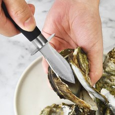 輕鬆購五金百貨 超犀利不鏽鋼生蠔刀 現貨, 黑色, 1個