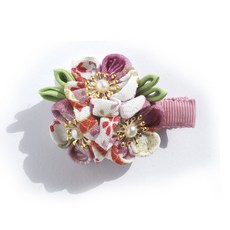 SweetMommy 和風摺花髮夾, 1個, 粉紅色