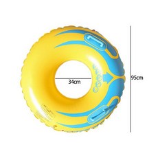 uncx 42吋加厚游泳圈 單人雙人8字型水上浮圈 附把手