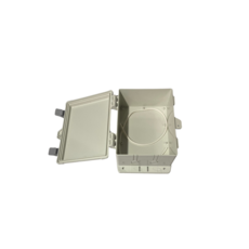 有孔卡扣式ABS防水盒，卡扣設計，防塵防潮，預留孔洞方便固定，居家戶外收納, 白色, 1個