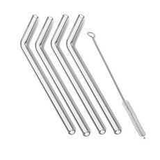 OUTSET 重複使用式玻璃吸管+吸管清潔刷組, 1個, 5件