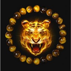 Buddhabest 幸運虎眼石許願念珠手鍊 10mm + 收納盒套組, 混合顏色