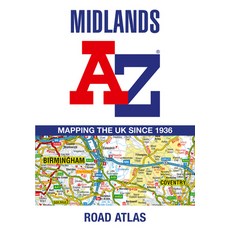 (英文圖書) Midlands A-Z Road Atlas 平裝版, Geographers' A-Z Map Compan..., 英文